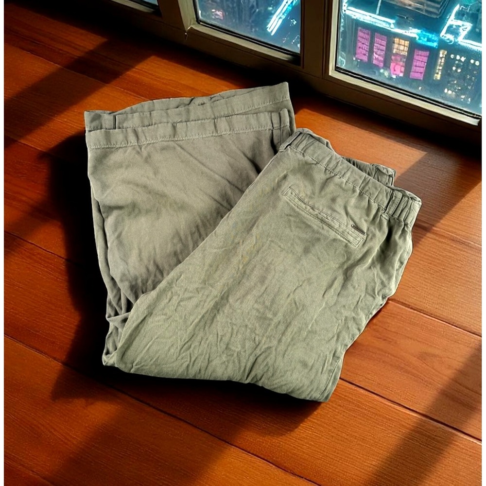 Volcom Beach Pants Women 8 Olive Wide Junki Flare Beach Loose Baggy Skate Lounge